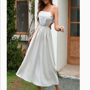 Small grey/ khaki colored dress cupshe Nwt